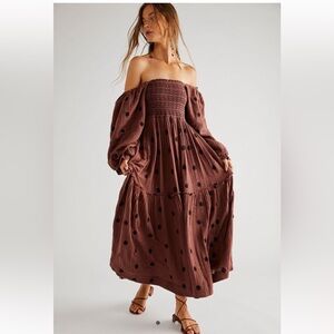 Free People Dahlia Embriodered Maxi Dress